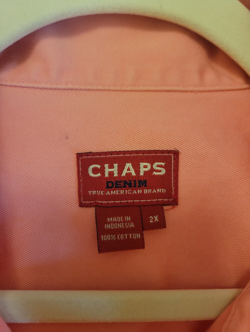 Chaps Women's Coral Pink Button-Front Jean Jacket 2X - Picture 8 of 9